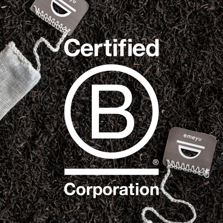Emeyu is B Corp Ceritified as the first tea brand in the Nordic countries. Sustainable, organic and high quality tea.
