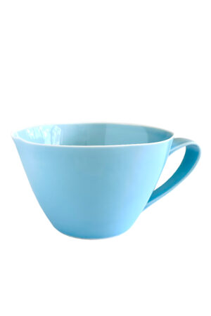 Emeyu's hyggelige lyseblå tekop i håndlavet keramik, ekslusiv og med en tynd kant som er perfekt til kvalitets te.