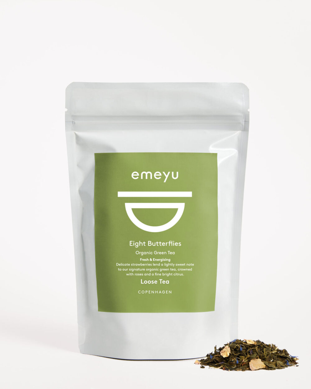 Eight Butterflies is an organic premium green award winning tea in a bag as loose tea 80 g.