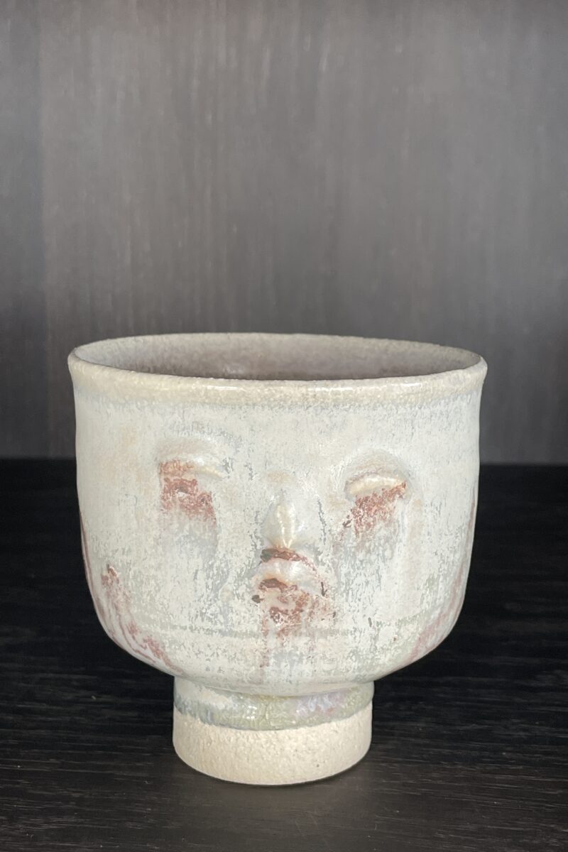 CRDT354 Eichu Face Cup; Artist: Cathrine Raben Davidsen; Edition: Unique - One of A Kind; Can be purchased at Emeyu