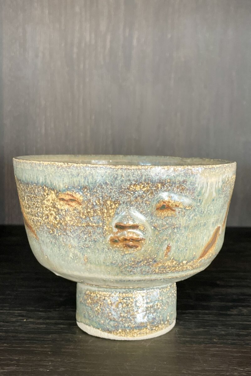 CRDT611 Eichu Face Matcha Bowl; Artist: Cathrine Raben Davidsen; Edition: Unique - One of A Kind; Can be purchased at Emeyu