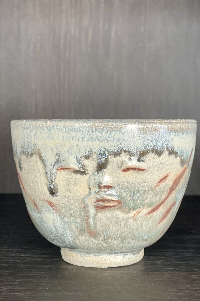 CRDT531 Eichu Face Matcha Bowl; Artist: Cathrine Raben Davidsen; Edition: Unique - One of A Kind; Can be purchased at Emeyu