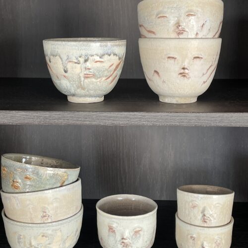 Emeyu is proud to present a selection of Artist Cathrine Raben Davidsens unique 'Eichu Face Matcha Bowl.