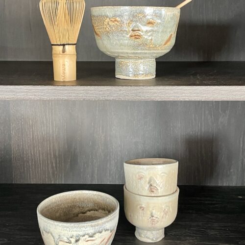 Emeyu is proud to present a selection of Artist Cathrine Raben Davidsens unique 'Eichu Face Matcha Bowl.